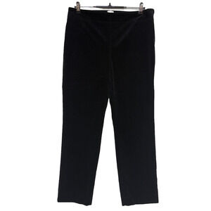 Talbots Pants Womens 12 Black 33x30 Needlecord Corduroy Heritage Dress Casual